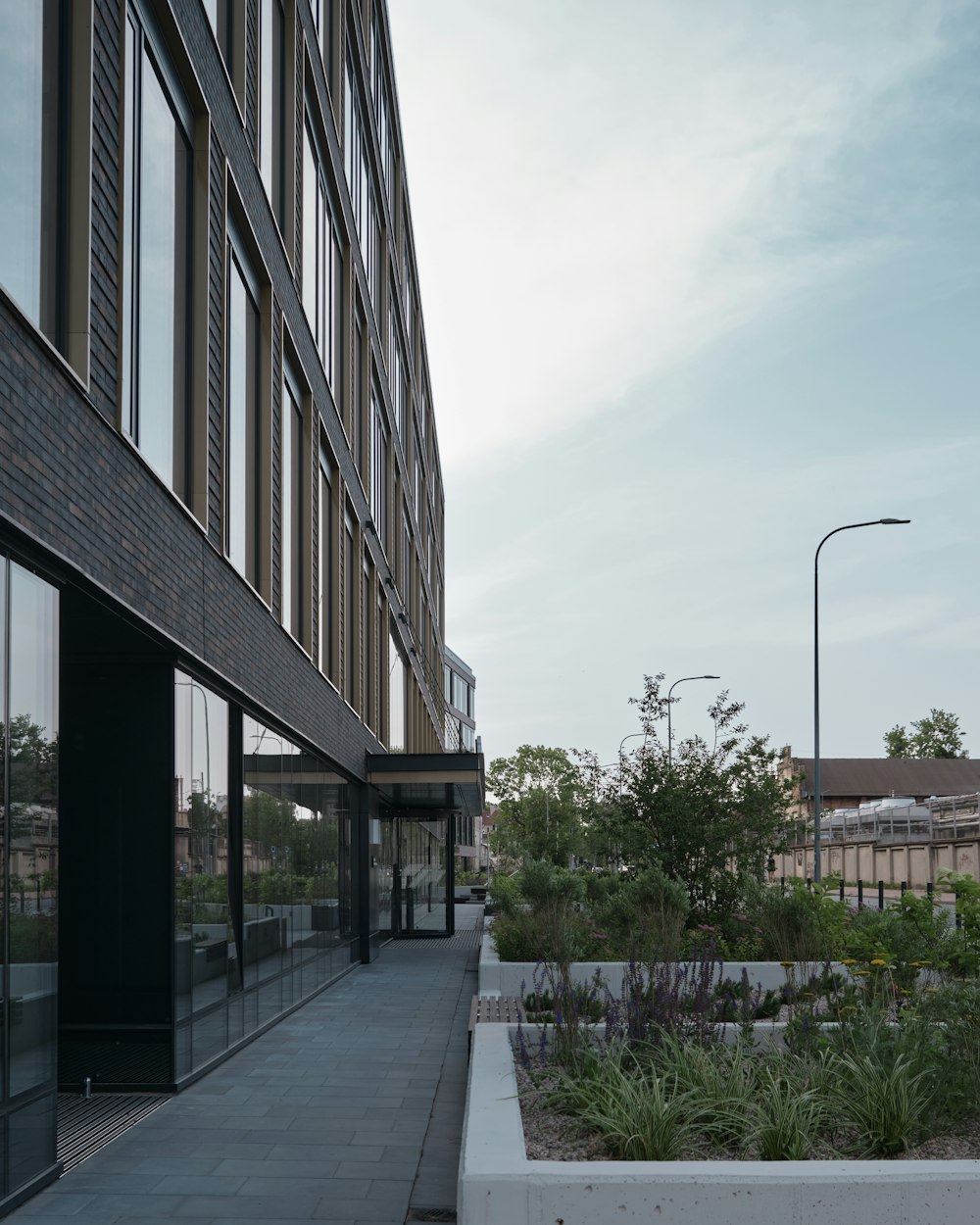 a building with glass windows