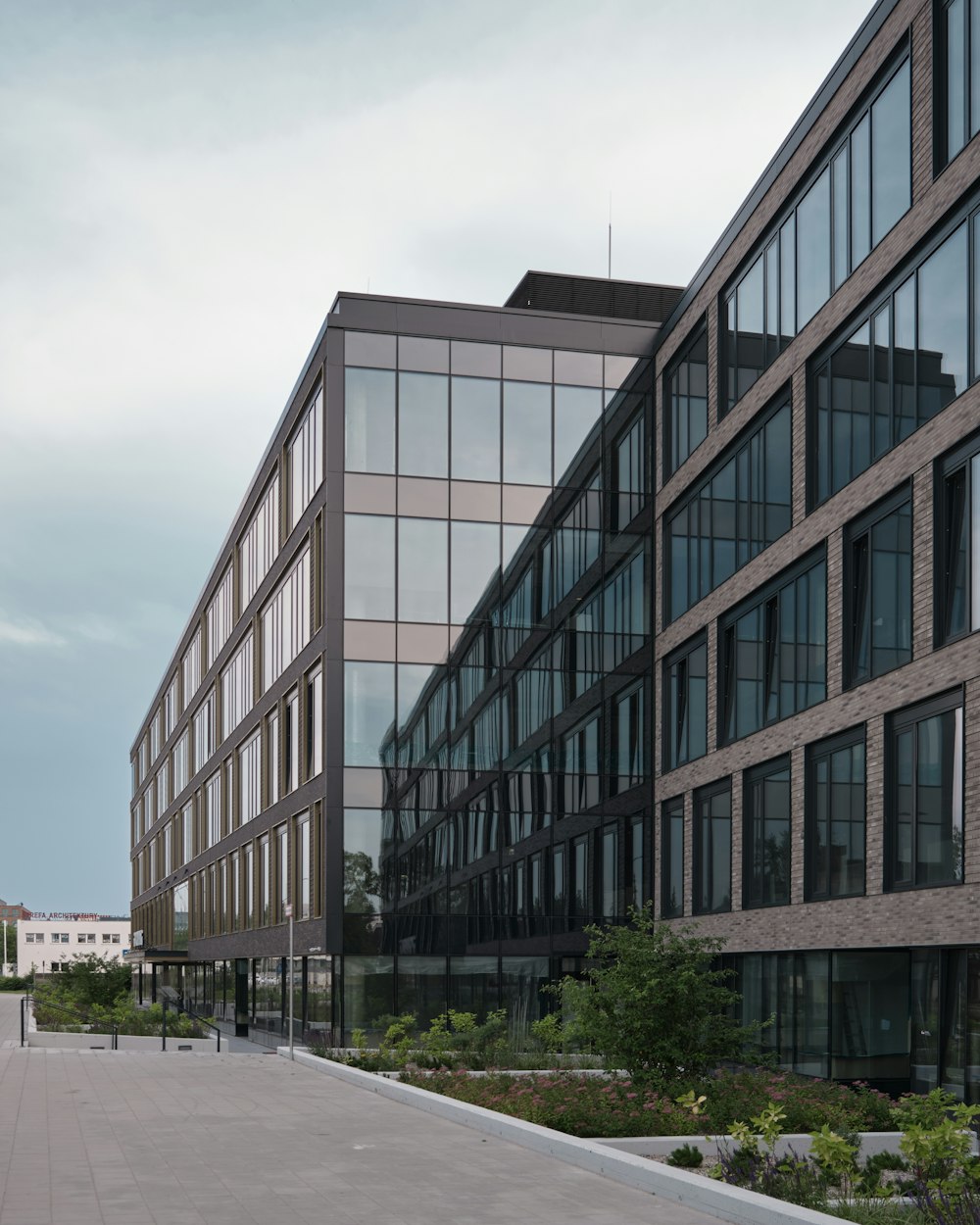 a building with glass windows