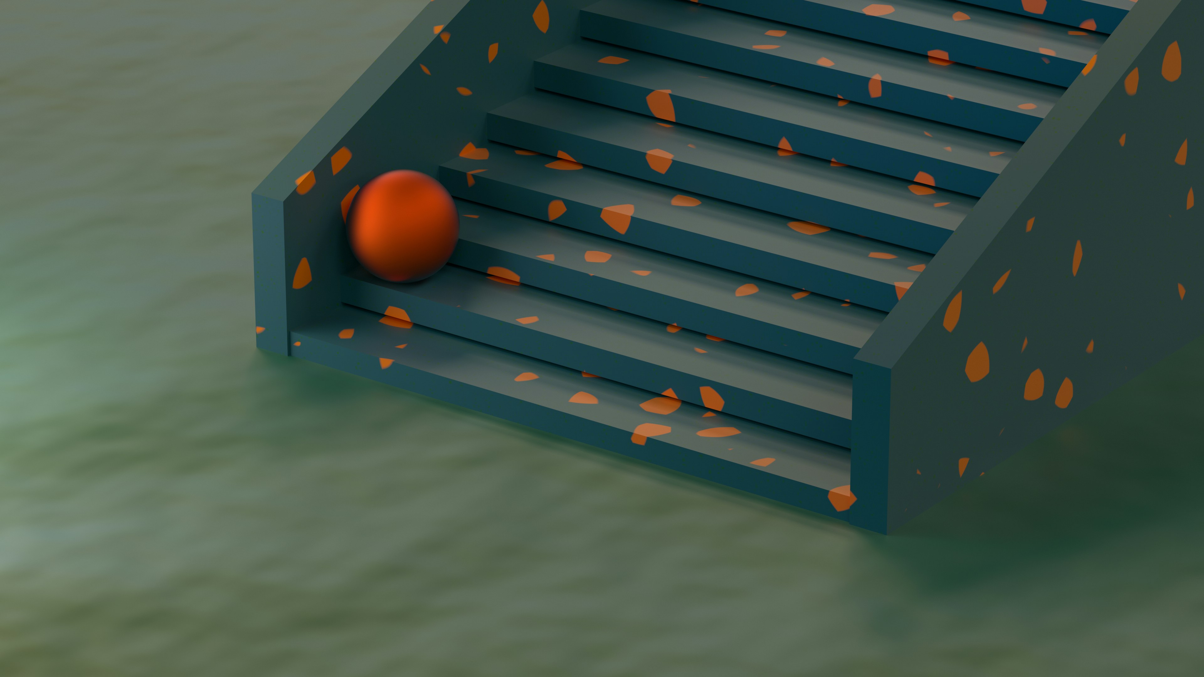 Physics demonstration with a ball illustrating motion in a straight line
