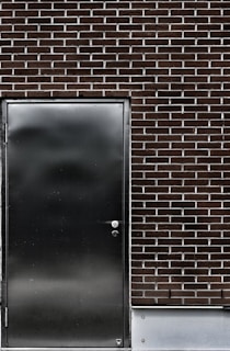 a door in a brick wall