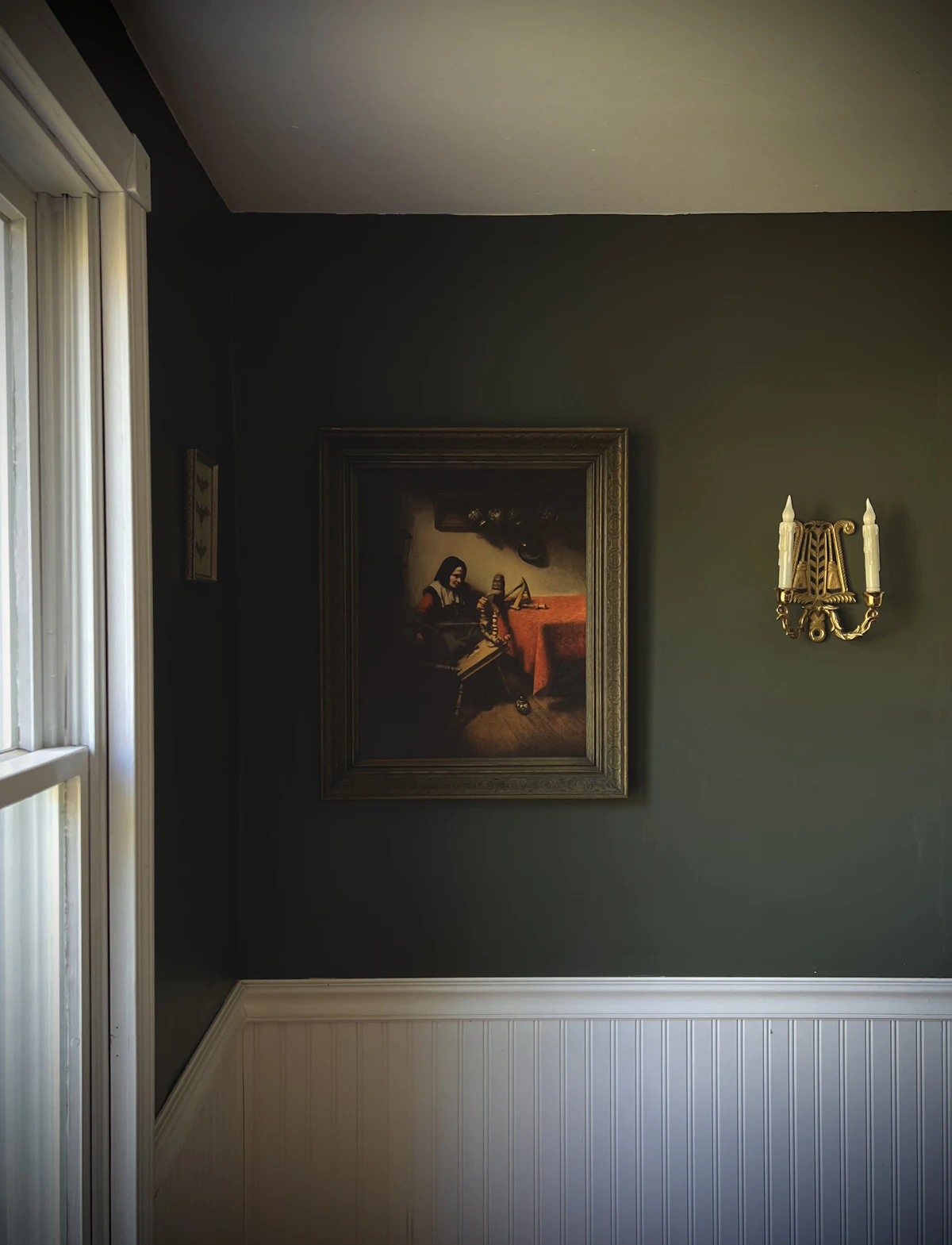 Dark Academia World Map (Charcoal and Gold)