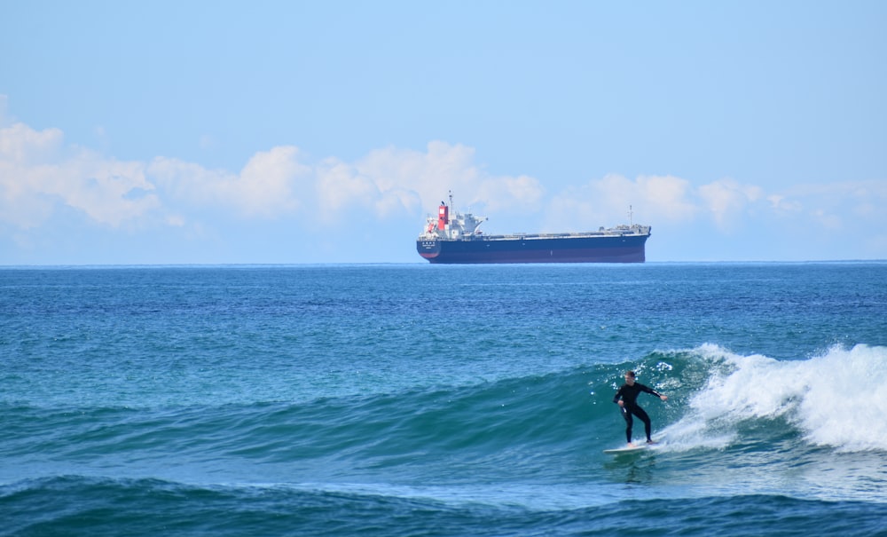 a man surfing in the sea