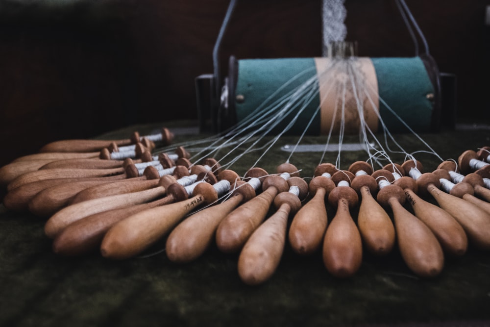 a group of sausages on a table