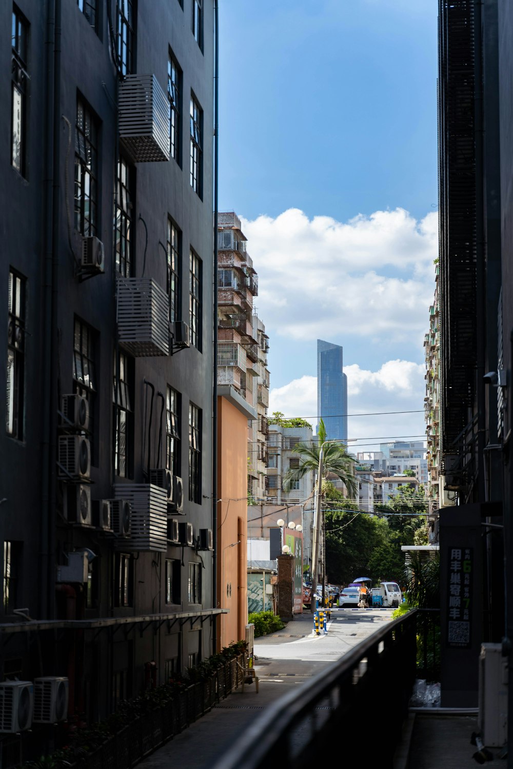 a street with buildings on both sides