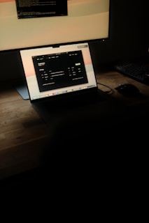 a laptop on a desk