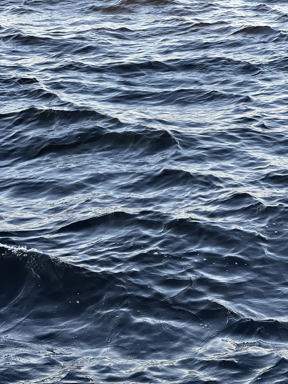 a body of water with waves