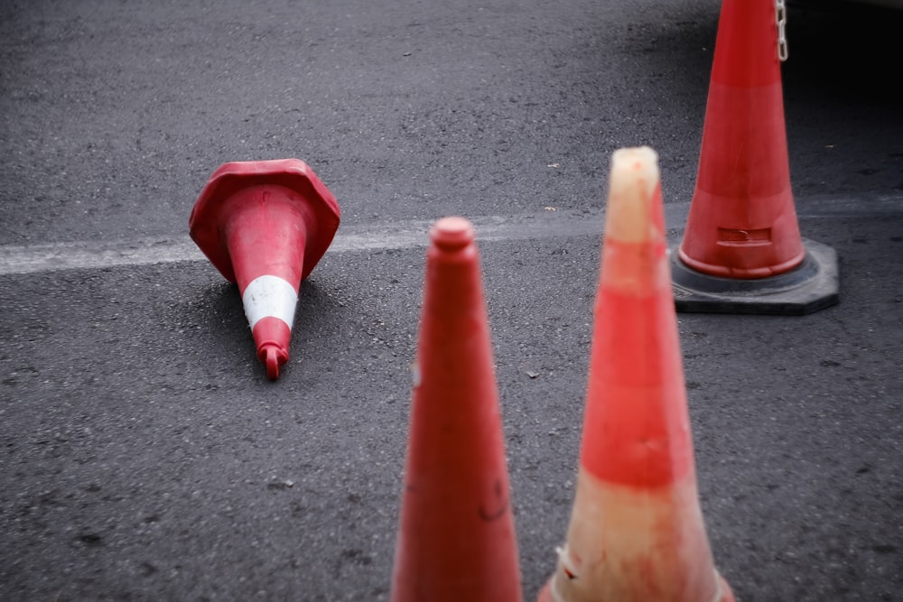 a group of cones