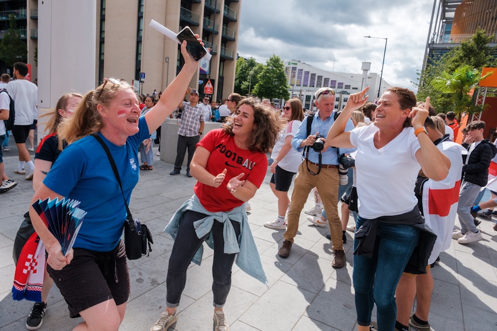 a group of people dancing