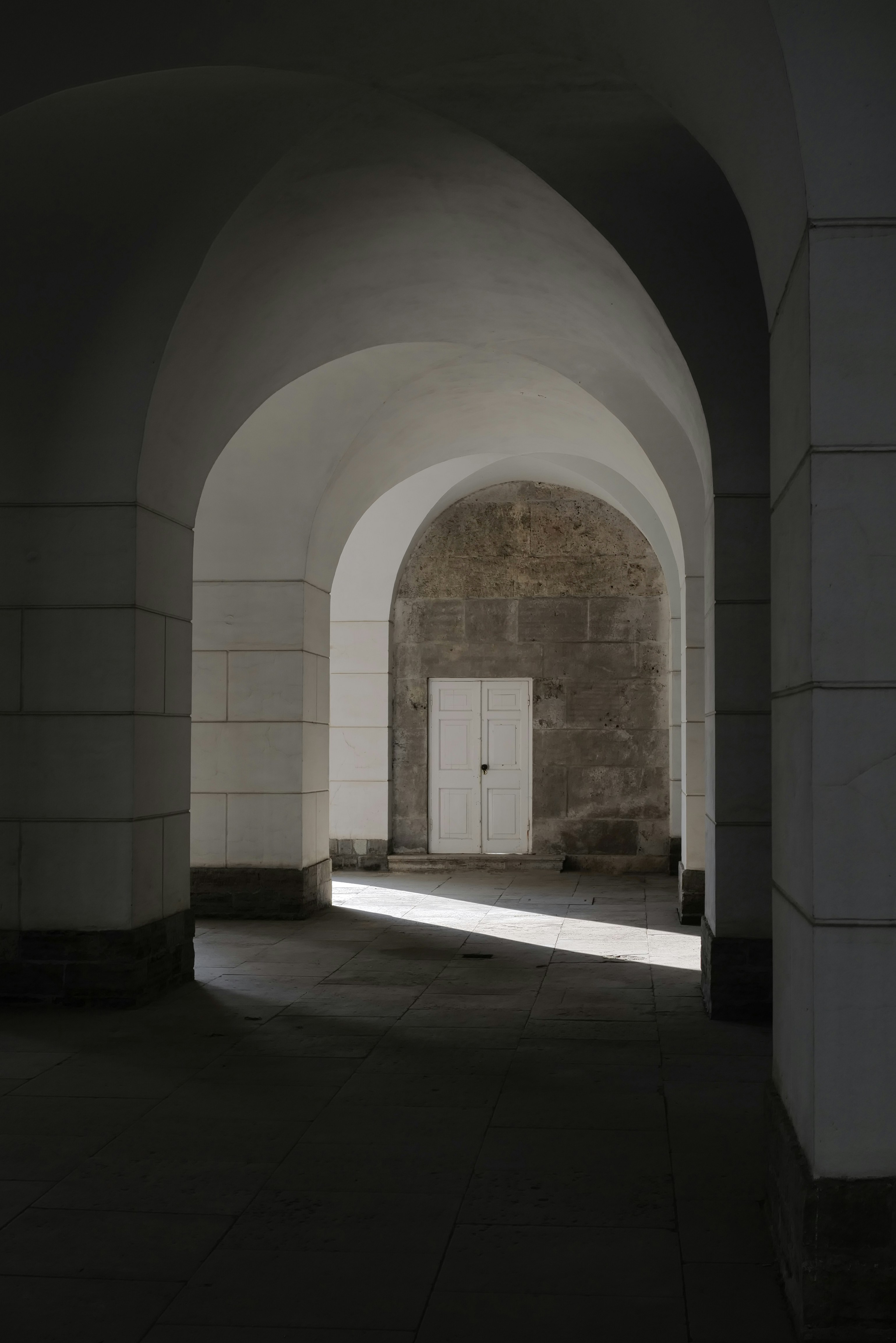 a doorway in a stone building