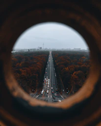 a view of a city from a window