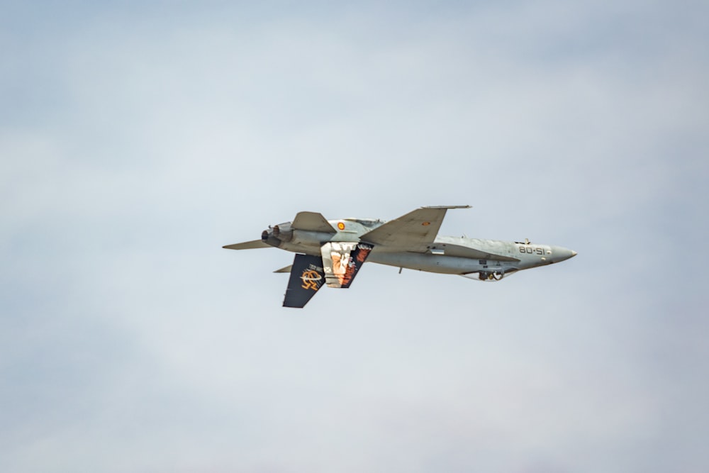 a fighter jet flying in the sky