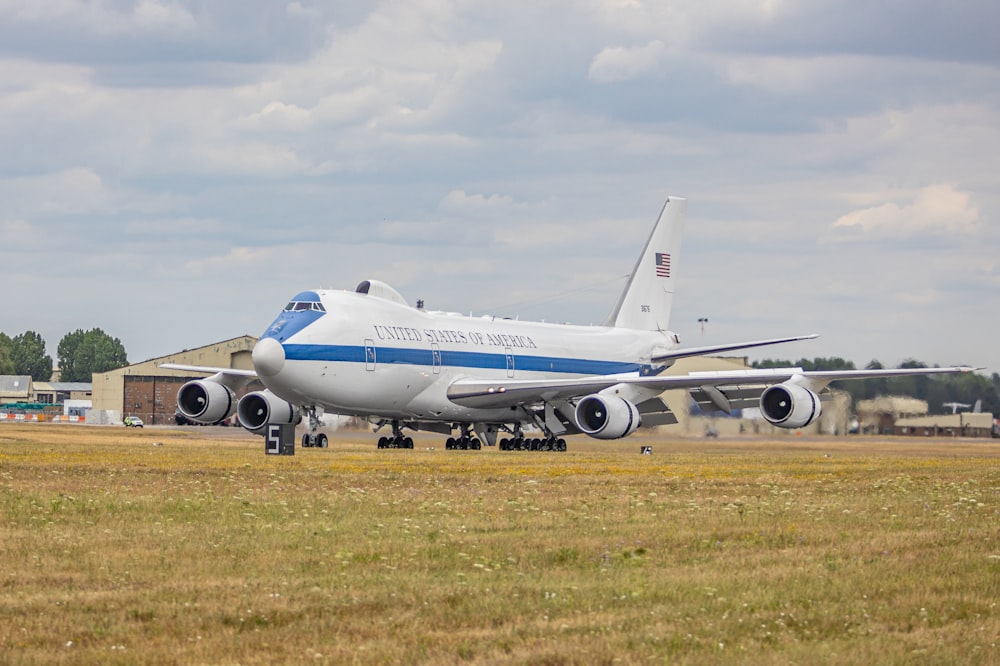 a large airplane on the runway