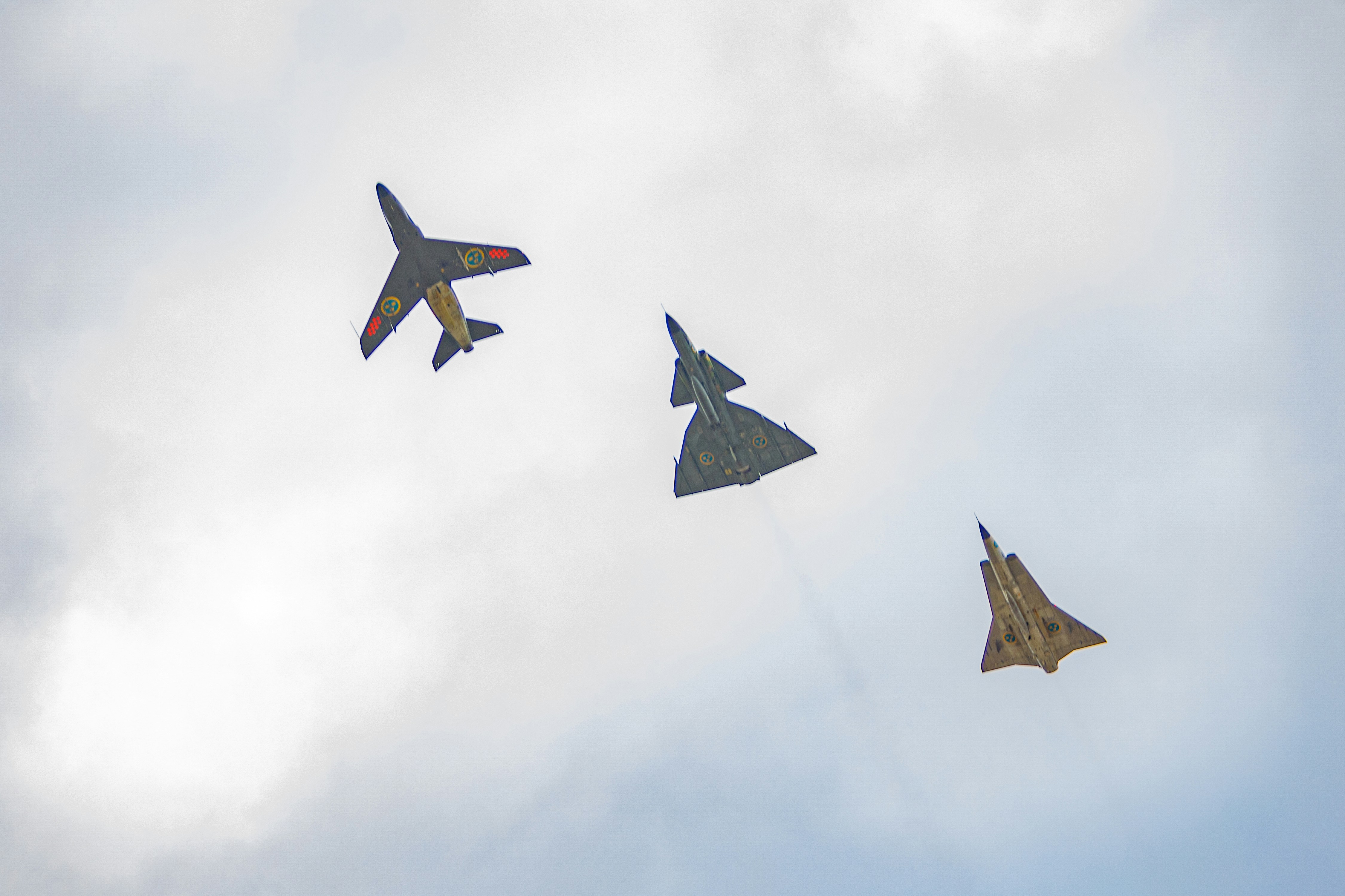 A group of airplanes flying in the sky photo – Free Formation flying ...