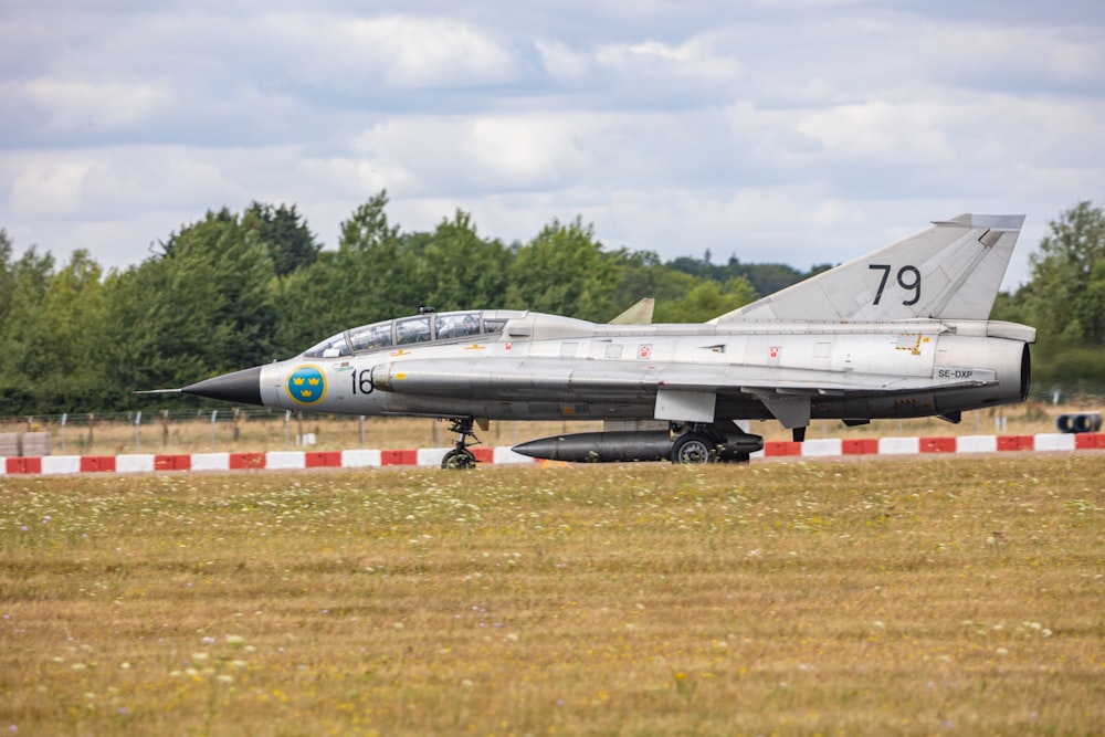 a fighter jet on a runway