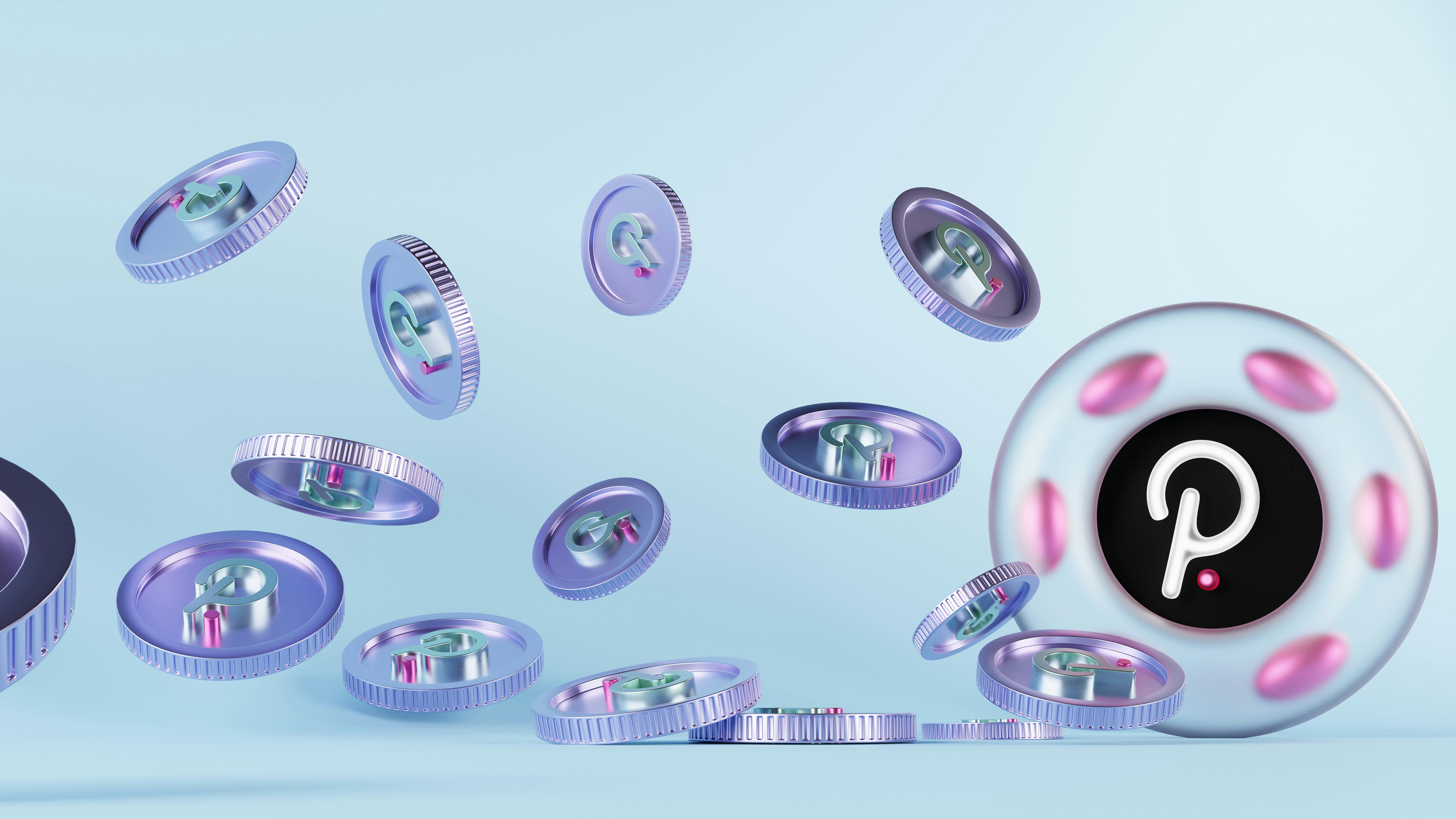 Illustration of Polkadot cryptocurrency