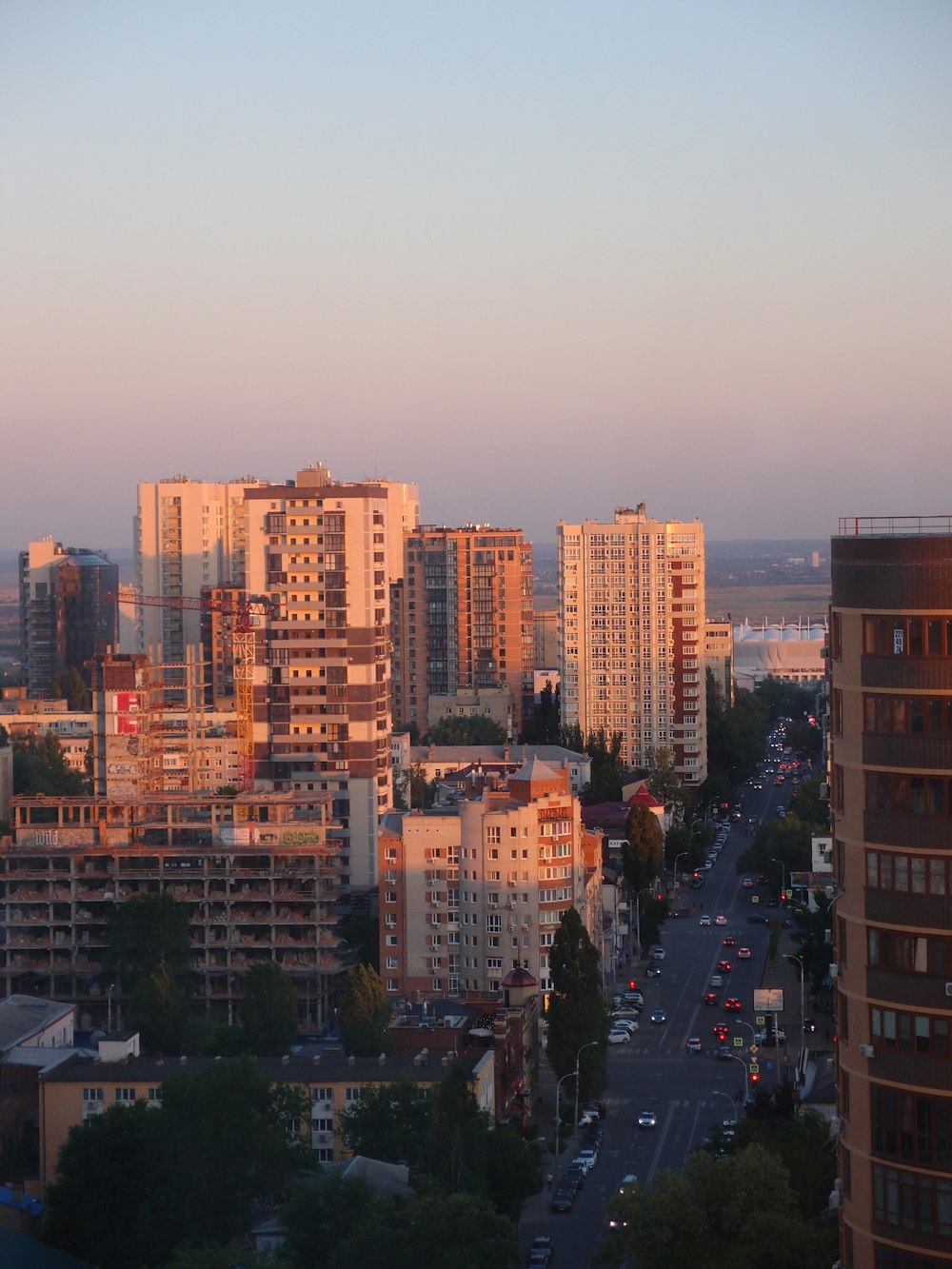 a city with tall buildings