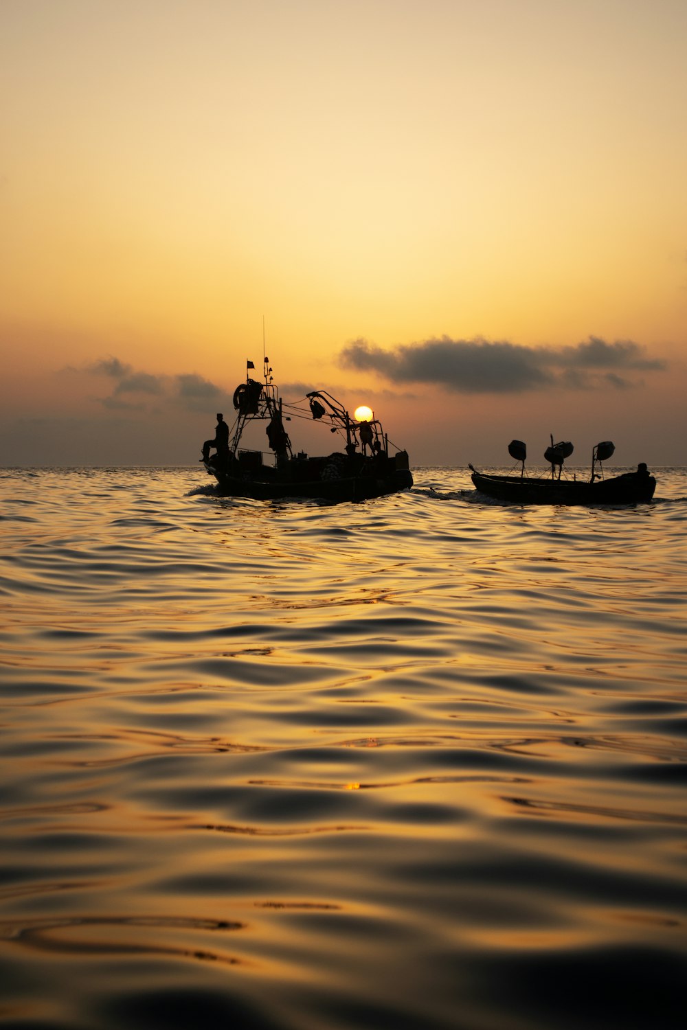 a couple of boats in the water