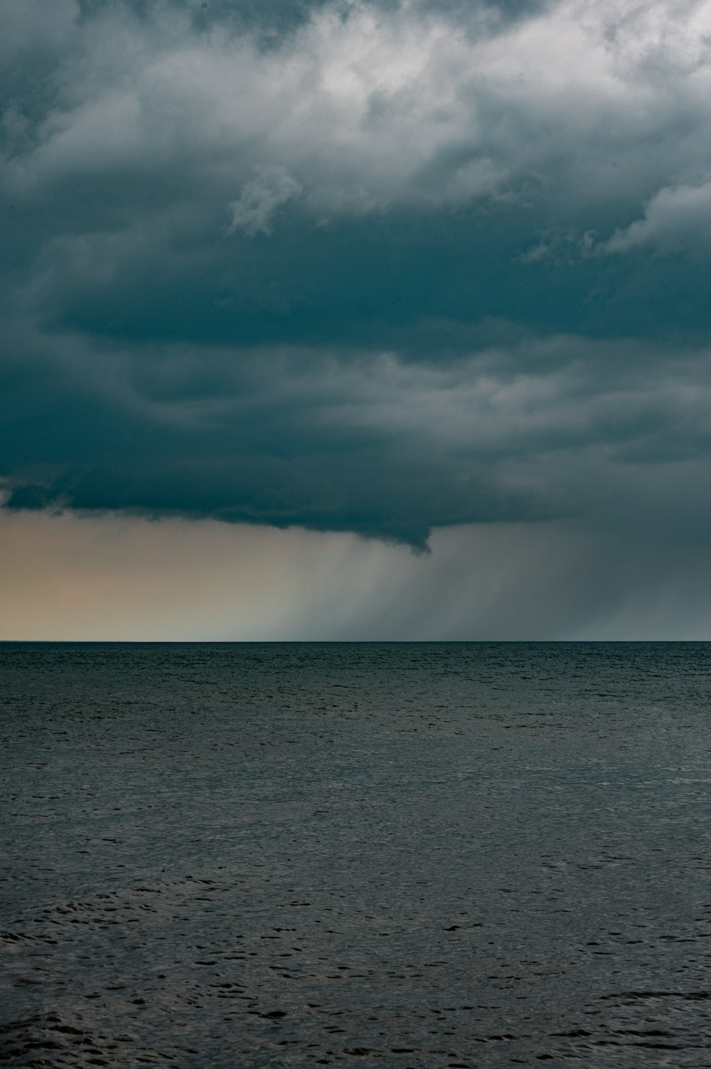 a beach with clouds