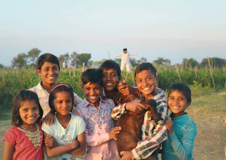 a group of people posing for a photo