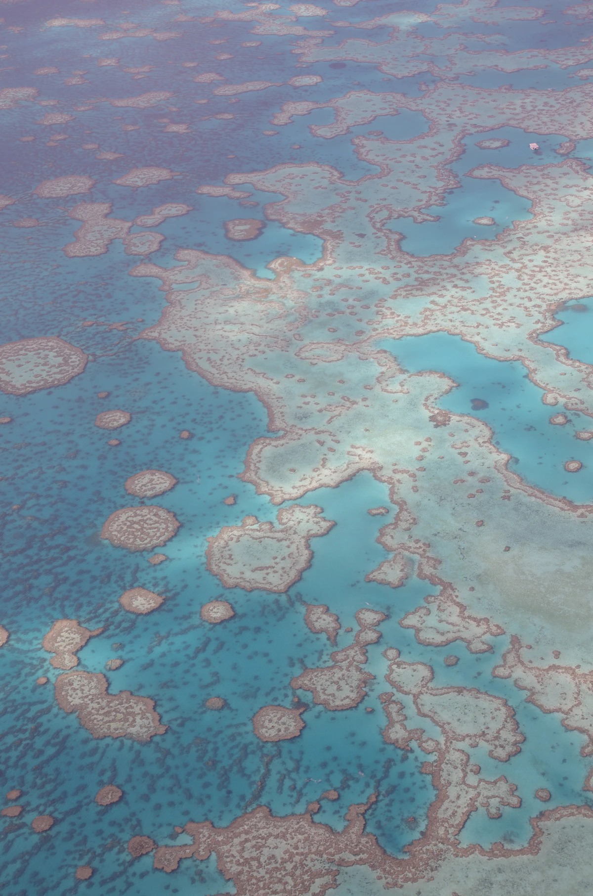 Aerial view of the Whitsunday Islands and the Great Barrier Reef, Queensland, Australia