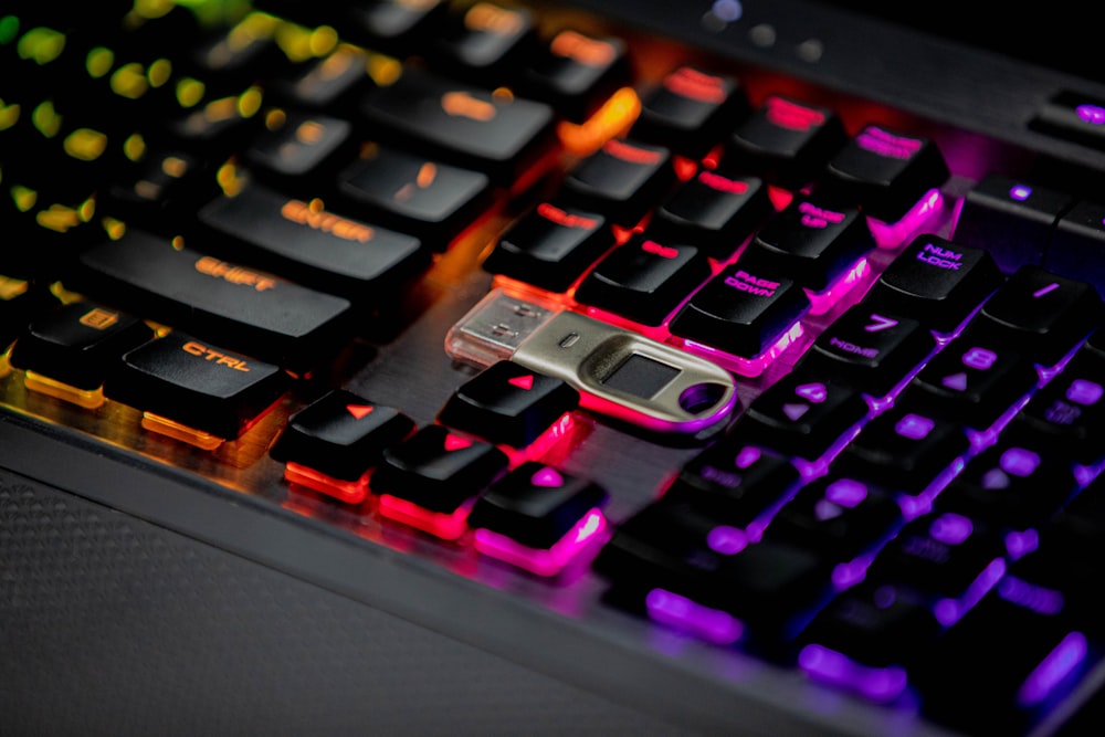 a close up of a keyboard