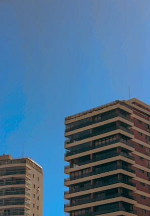 a few tall buildings