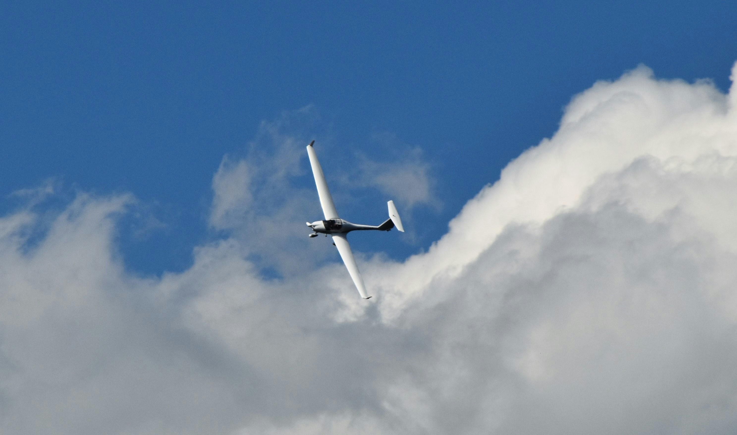 a plane flying through the air