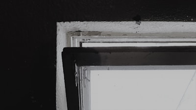 Close-up of high-performance aluminum window frame.
