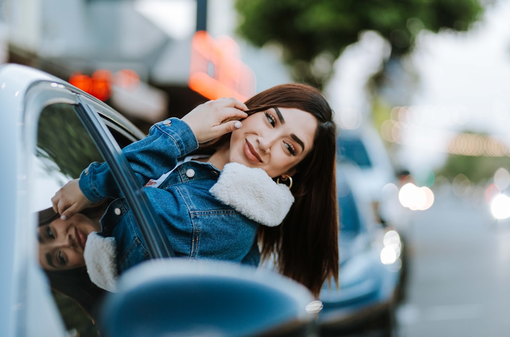 a person in a car