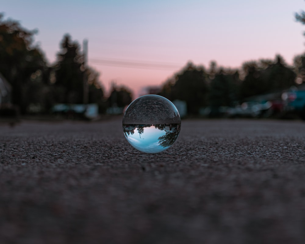 a sphere on a beach