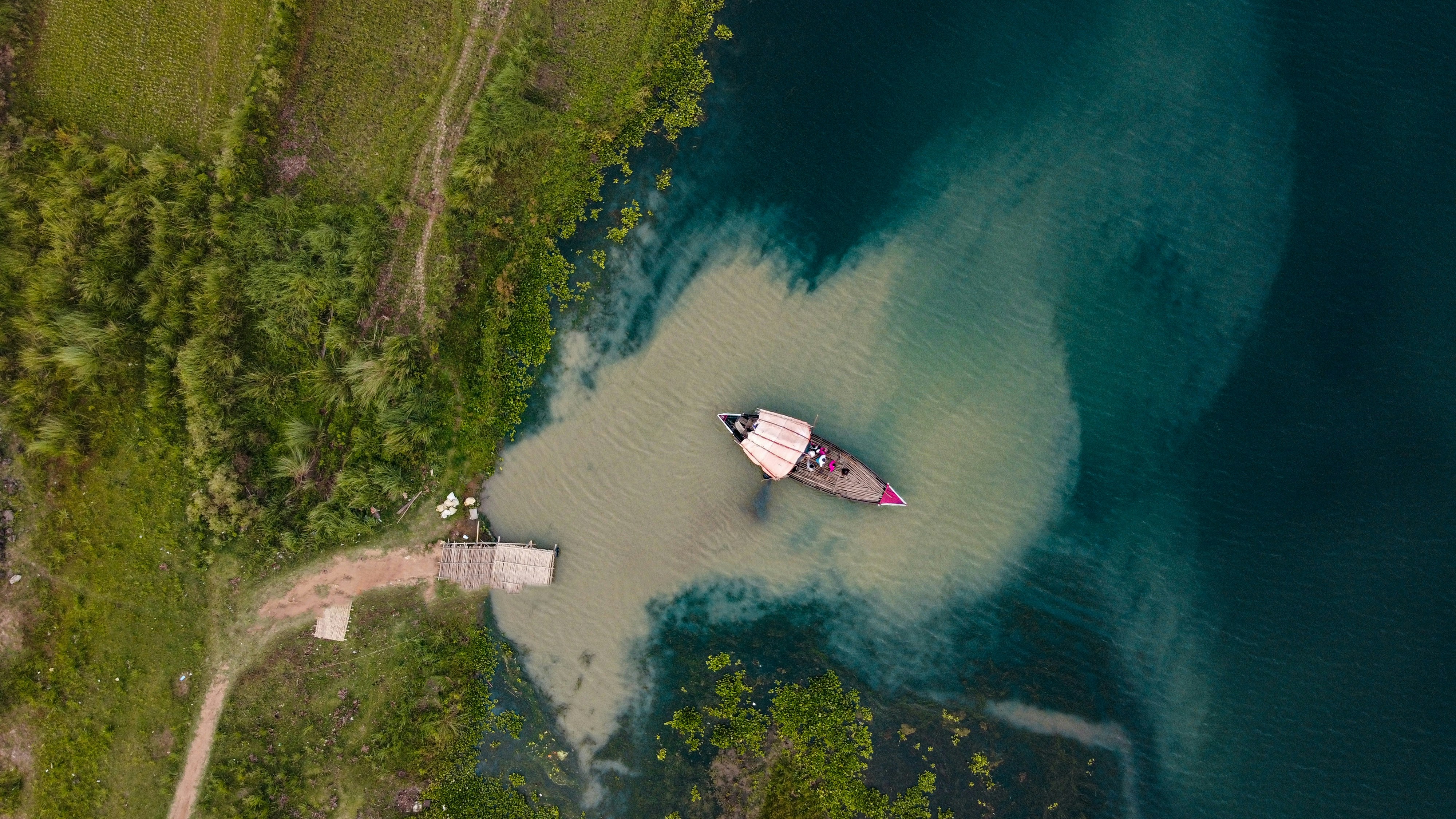 a small island with a house on it