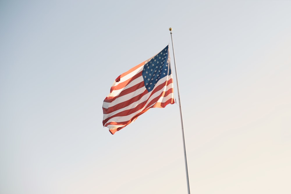 a flag on a pole