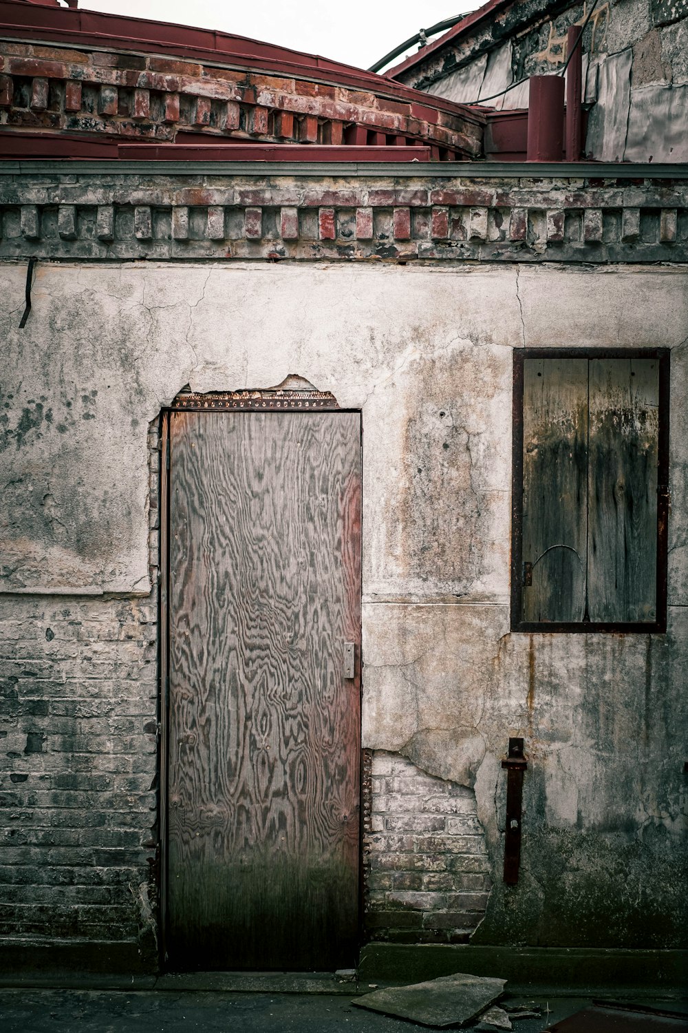 a door in a stone building