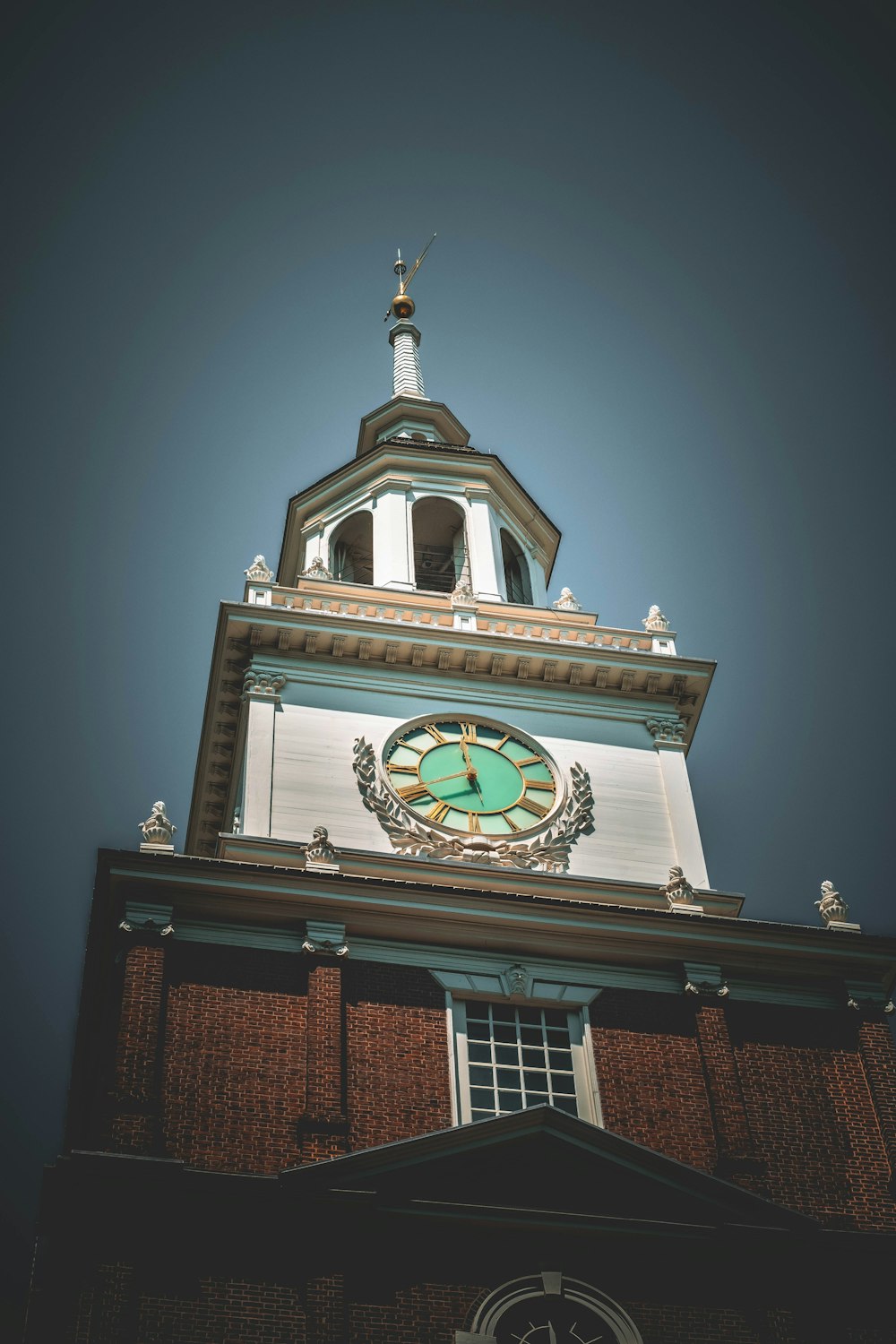 a clock on a tower