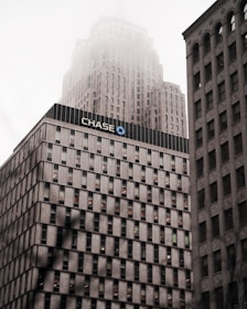 a tall building with a sign on it