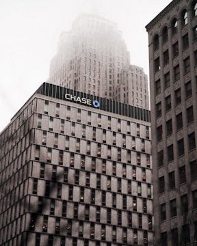 a tall building with a sign on it