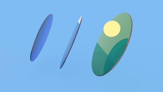 Line-art icons of a car and a graduation cap floating on a calming blue-green abstract background.