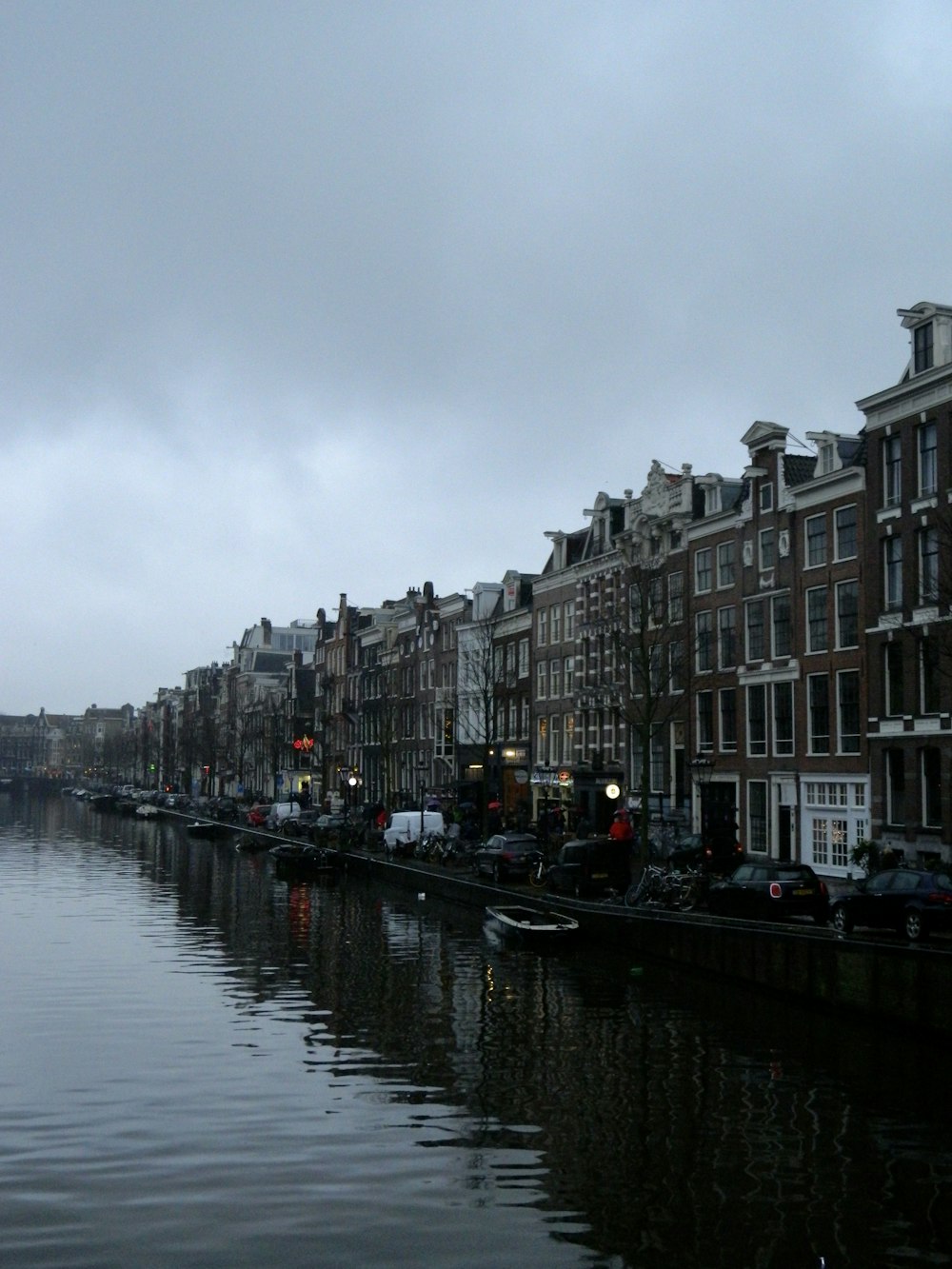 a canal with buildings along it