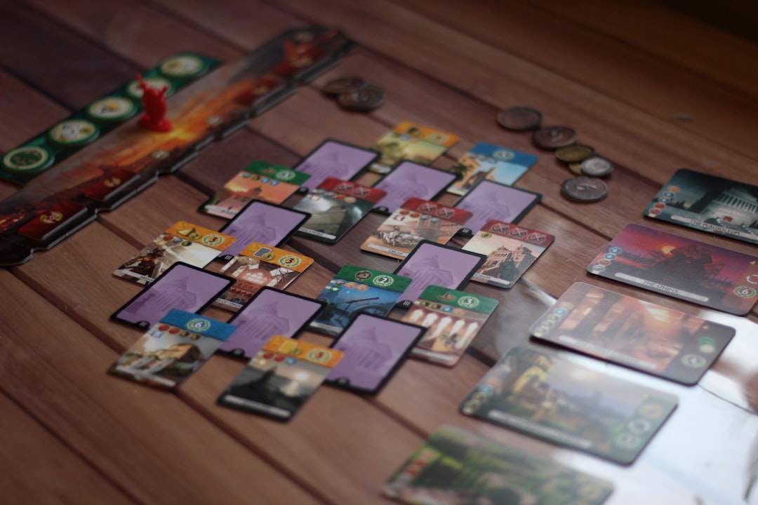 a table full of cards,