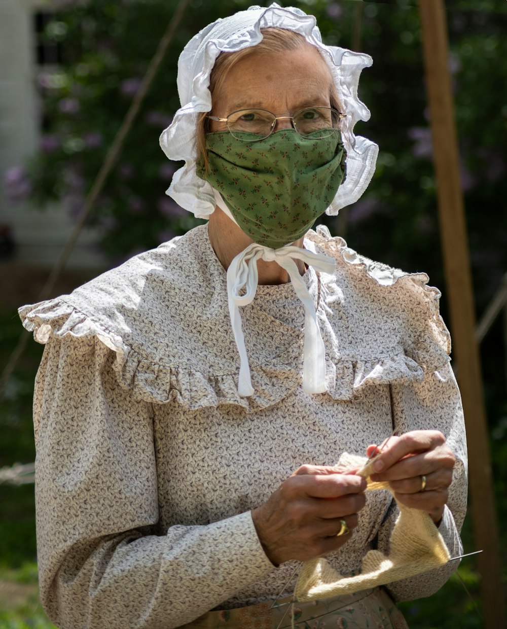 a person wearing a mask