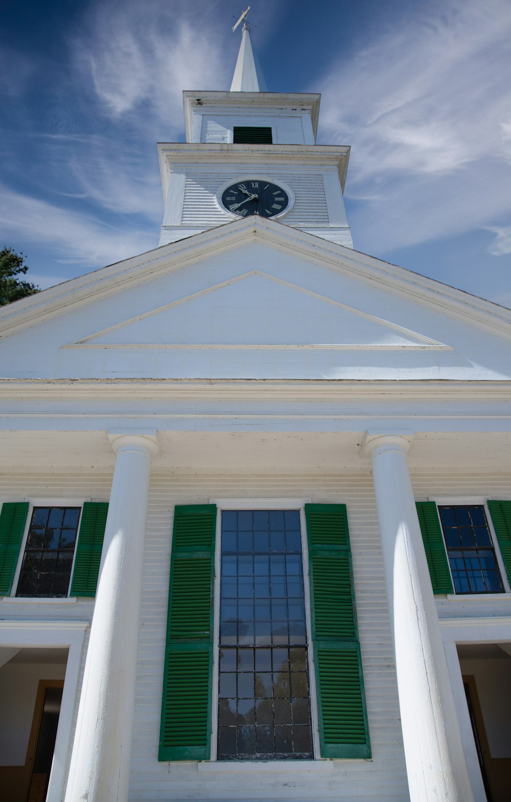 a clock on a building