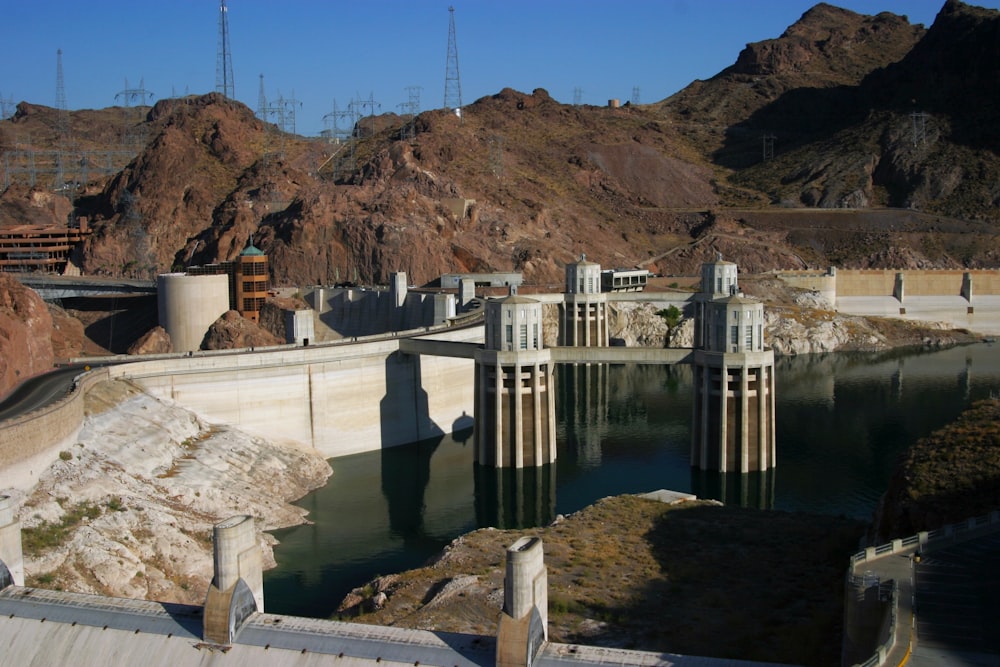 a dam with Hoover Dam over it