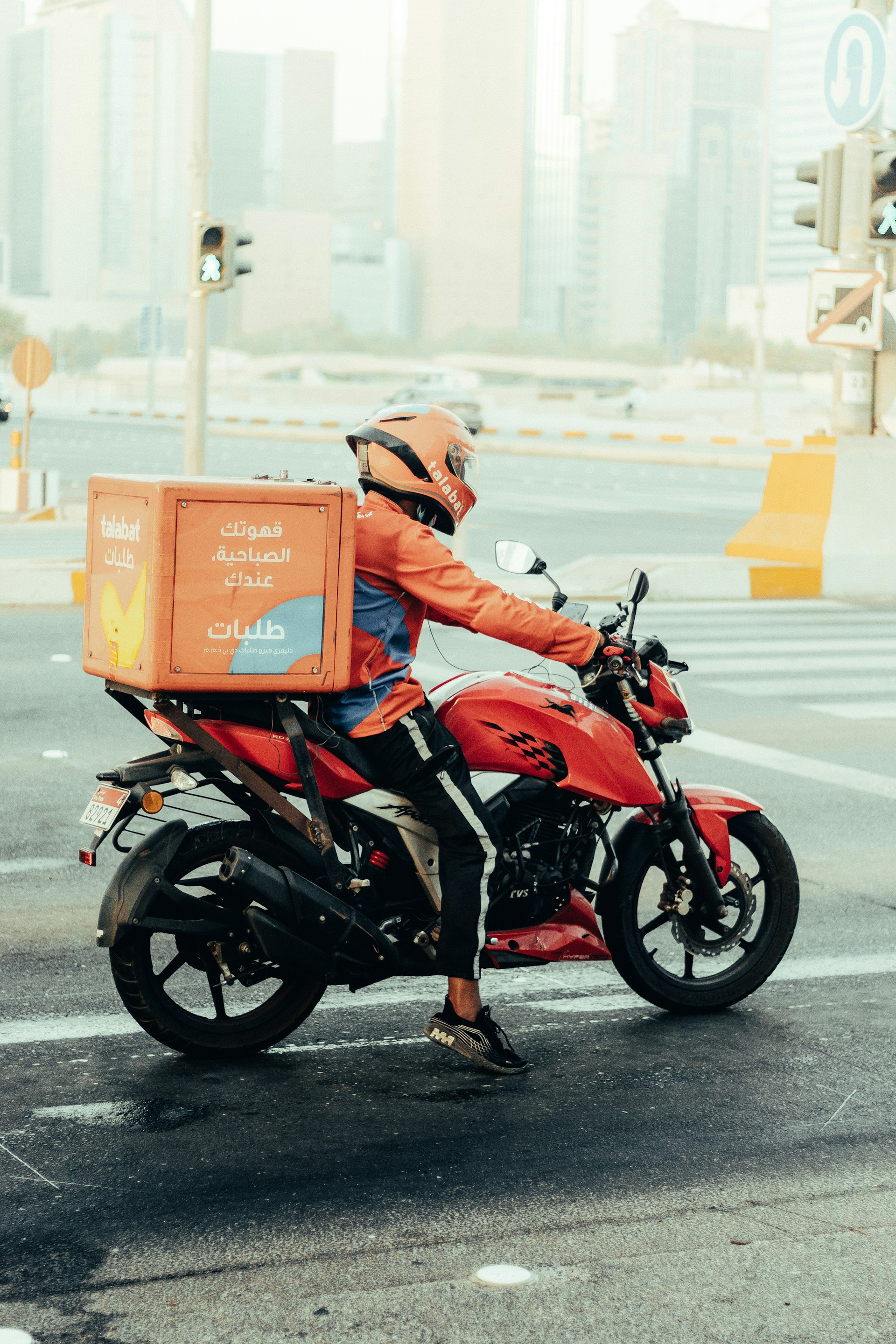 a person riding a motorcycle