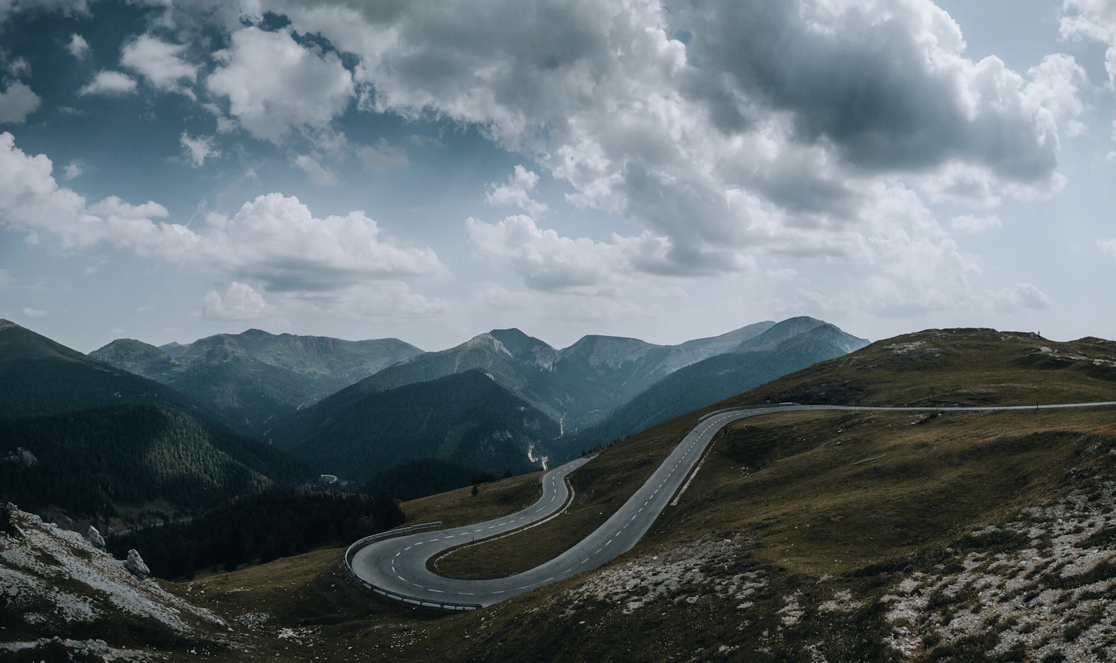 winding road through a valley