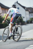 a person riding a bicycle