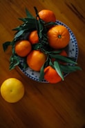 a bowl of oranges