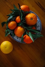 a bowl of oranges