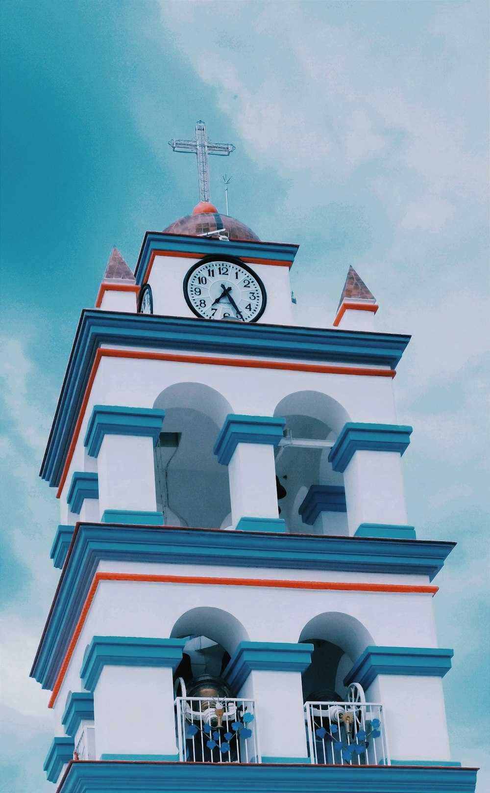 a clock on a building