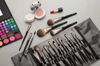 a purse with various items