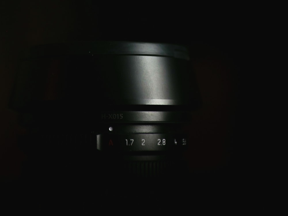 a close up of a camera lens